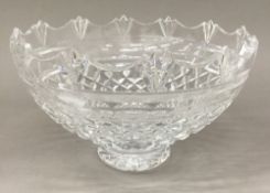 A Waterford cut crystal glass bowl