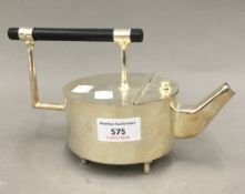 An Art Deco style silver plated teapot