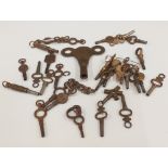 A quantity of watch keys