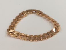 A 9 ct gold gentleman's curb link bracelet (55.