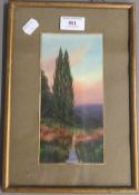 FRED STAFFORD (20th century) British, Four Mountainous Landscapes, gouache, signed,