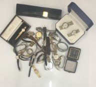 A large quantity of various watches