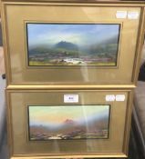 FRANK HOLME (20th century) British, Moorland Scenes, a pair, gouache, signed, framed and glazed,