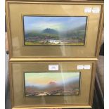 FRANK HOLME (20th century) British, Moorland Scenes, a pair, gouache, signed, framed and glazed,