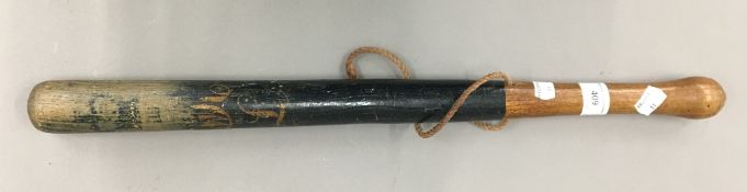 A Victorian painted truncheon