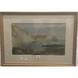 A Victorian watercolour, Fishing Boats on a Beach, monogrammed F J C. 85.