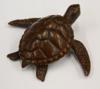 A bronze model of a turtle