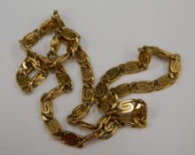 A gold plated necklace