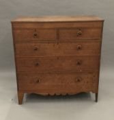 A 19th century oak chest of drawers