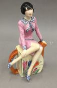 A Peggy Davies porcelain figurine, Clarice Teatime No.