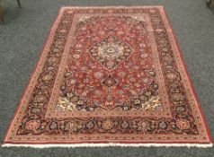 A fine Kashan carpet. 208 x 135 cm.