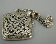 A Chinese bottle chatelaine pendant