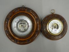 Two aneroid barometers