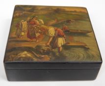 A late 19th/early 20th century Russian painted box