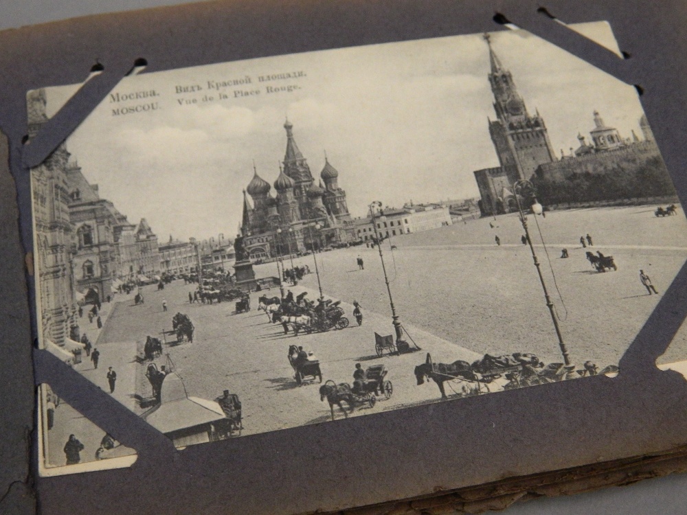 An album of late 19th/early 20th century Russian postcards (approximately 80) - Image 3 of 22