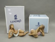 Two Lladro porcelain figurines, Grace No.12413 and Beauty No.