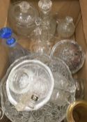 A quantity of cut and clear glassware