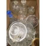 A quantity of cut and clear glassware