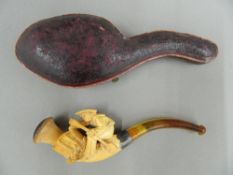 A Victorian meerschaum pipe,