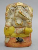 An alabaster carving of Ganesh