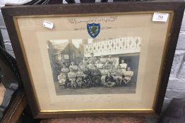 An early 20th century photograph of the Downing College Trial Eights, dated October 1919,