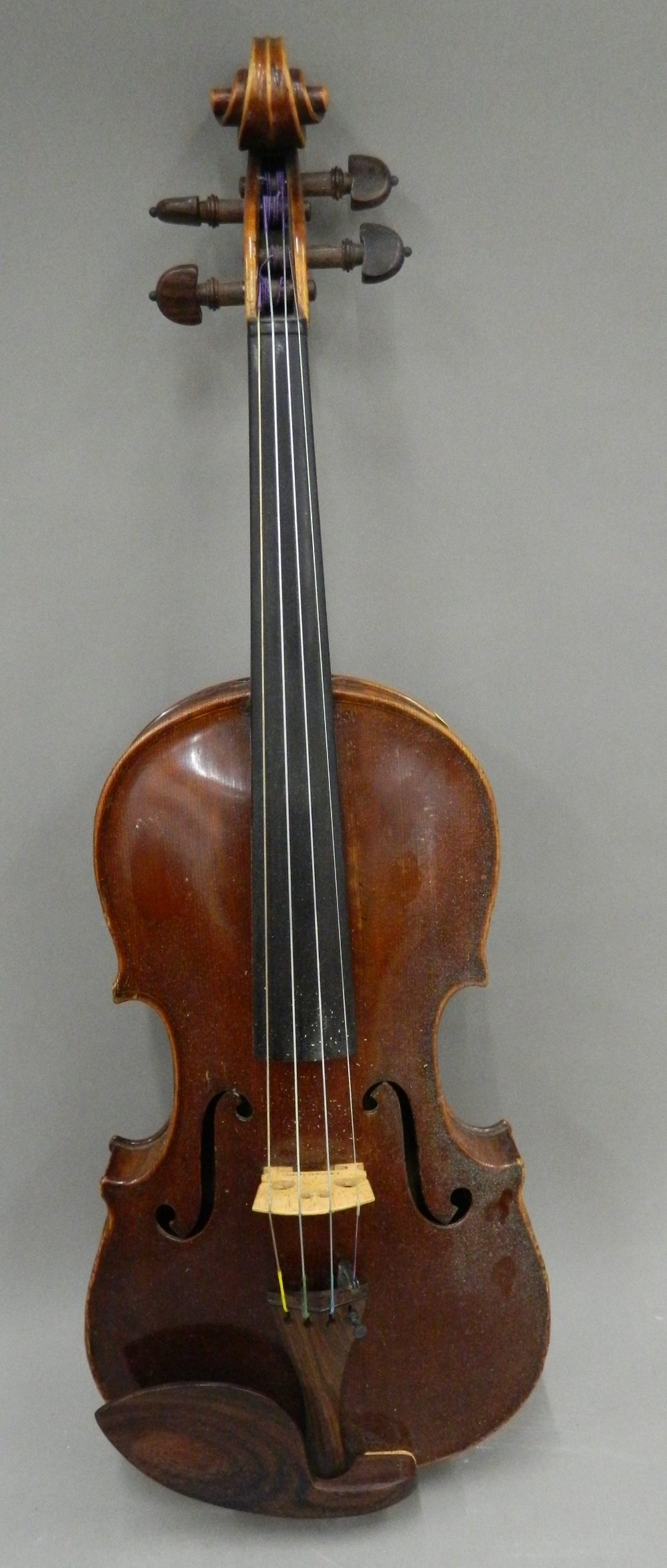 A late 19th century French cased violin; - Image 23 of 25