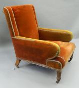 A Victorian upholstered armchair