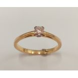 An 18 ct gold diamond solitaire ring (2.