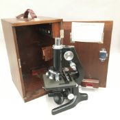 An early 20th century boxed W Watson & Sons Ltd microscope