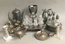 A quantity of various silver plate