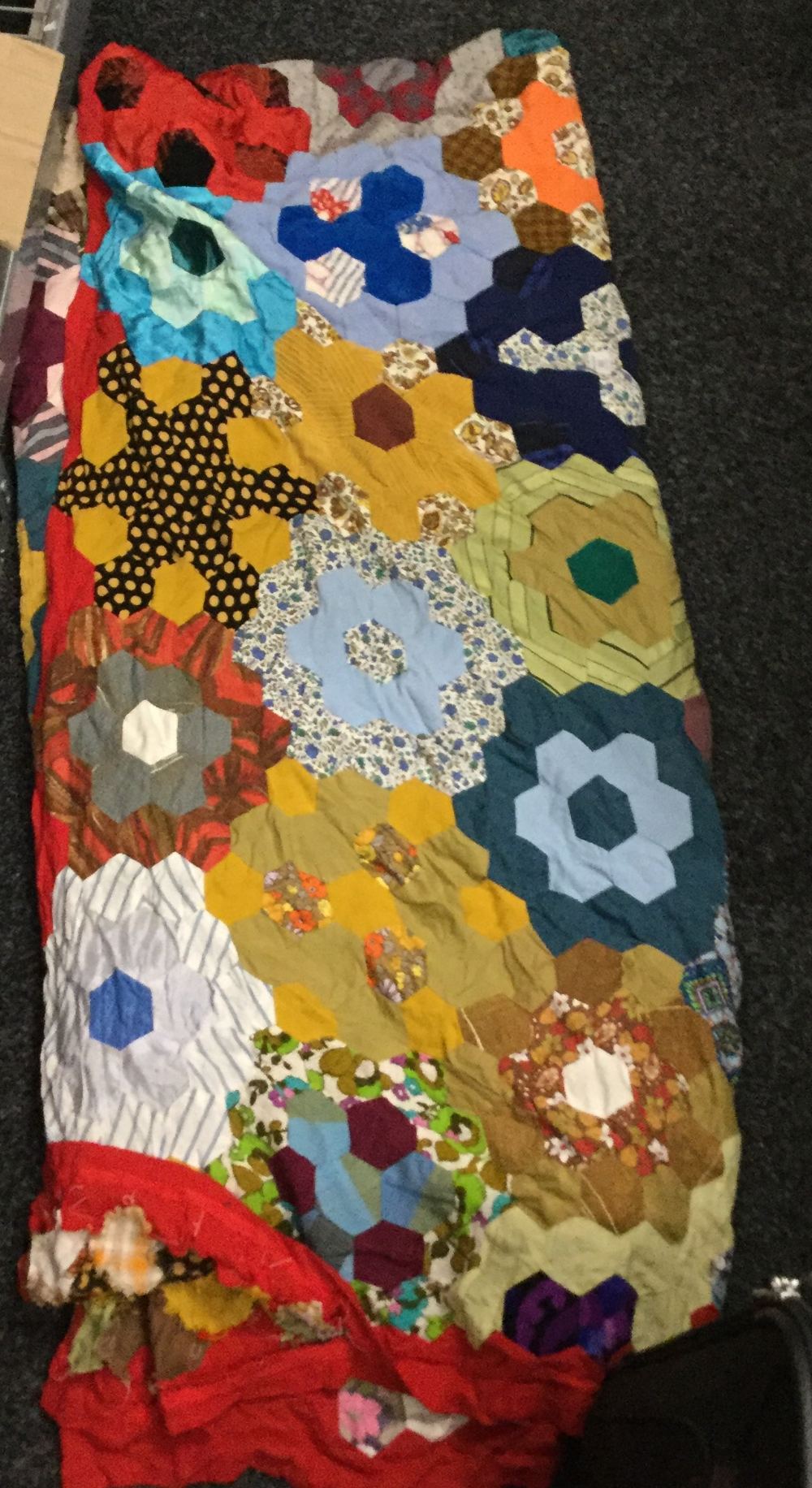 A vintage patchwork quilt