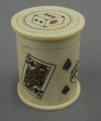 A bone dice box