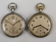 Two military pocket watches