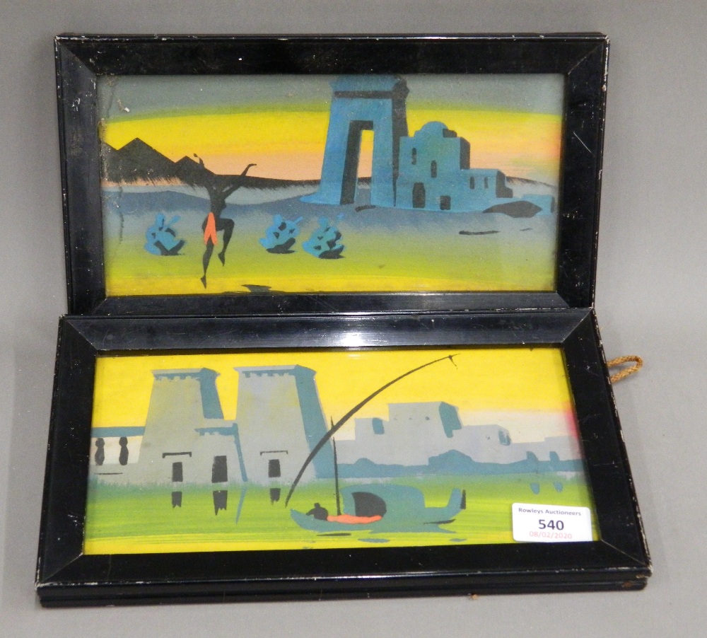 A pair of early 20th century Egyptian watercolours,