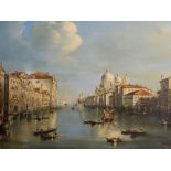CONTINENTAL SCHOOL (20th century), Venice Grand Canal, oil on canvas, indistinctly signed, unframed.