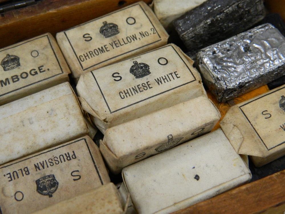 A box containing various Royal Stationery Office watercolour blocks - Image 2 of 2