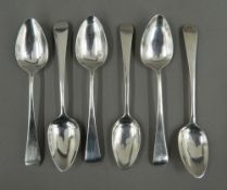A set of six Old English pattern tea/coffee spoons by John Lias of London (1804-1809)