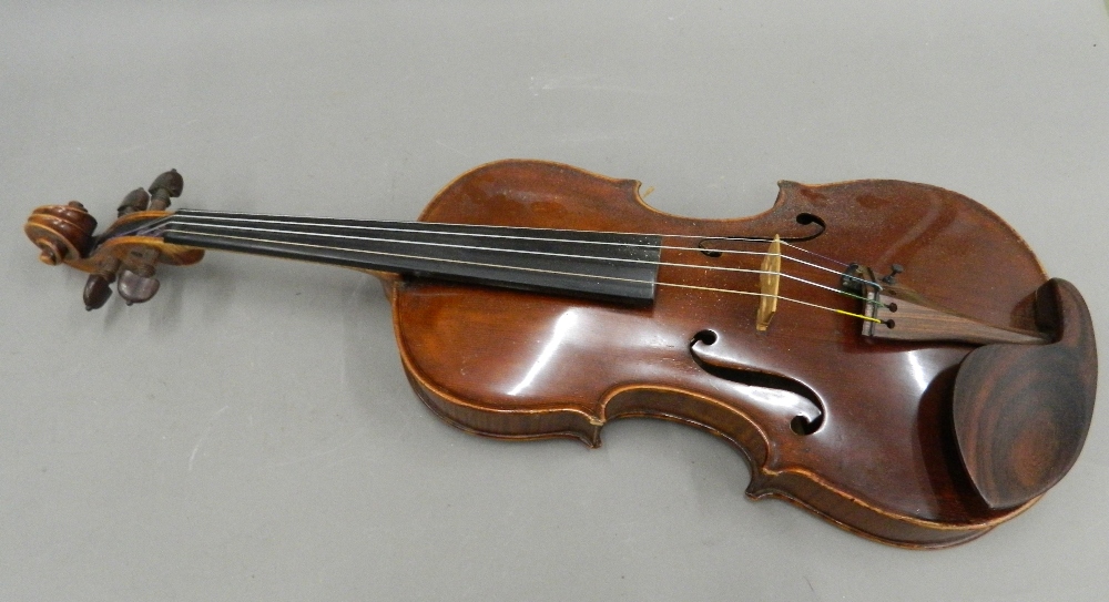 A late 19th century French cased violin; - Image 22 of 25