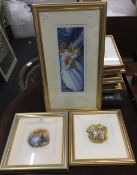 DIZ WALLIS, three originals for book illustrations, watercolours,