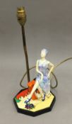 A Kevin Francis porcelain figural lamp