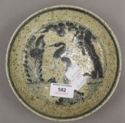 A Chinese blue and white porcelain dish