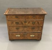 An 18th century and later walnut chest of drawers