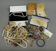 A large quantity of costume jewellery