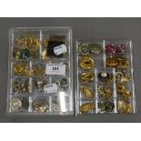 A large quantity of various earrings,