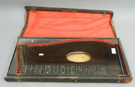 A 19th century cased zither