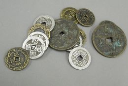A quantity of Chinese coins
