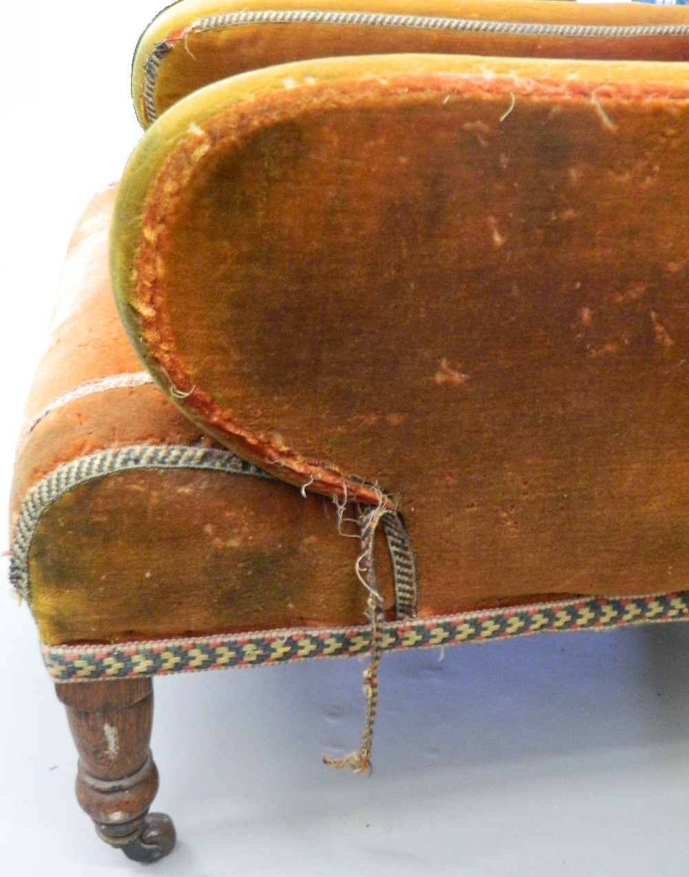 A Victorian upholstered armchair - Image 3 of 5