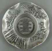 A small Chinese florally decorated dish