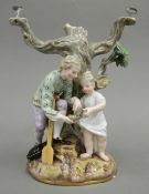 A 19th century Meissen porcelain figural group
