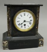 A collection of various Victorian and later mantle clocks,